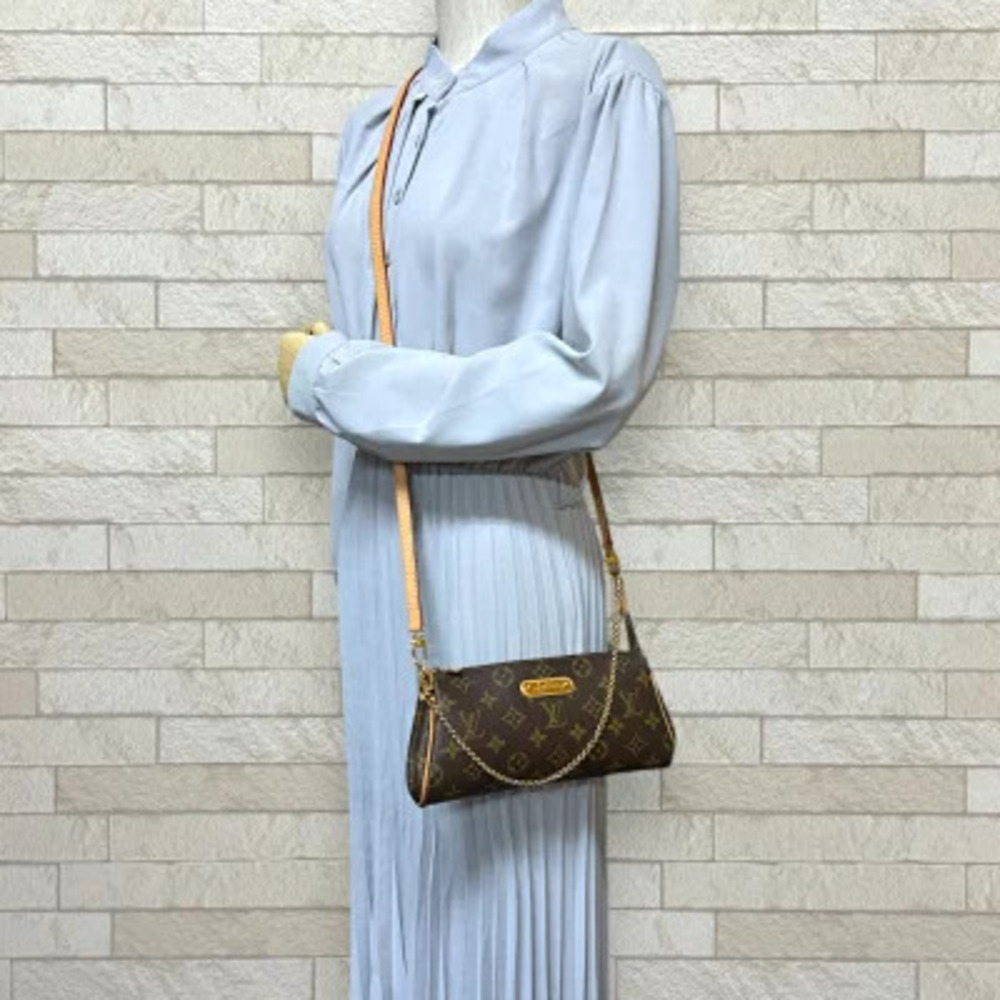 Louis Vuitton Shoulder Monogram Brown Canvas Eva Bag